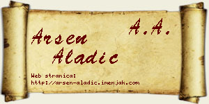 Arsen Aladić vizit kartica